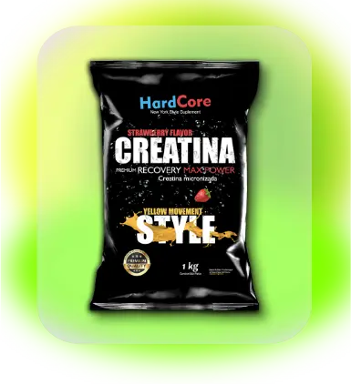 Creatina Hardcore micronizada sabor frutilla 1 kg